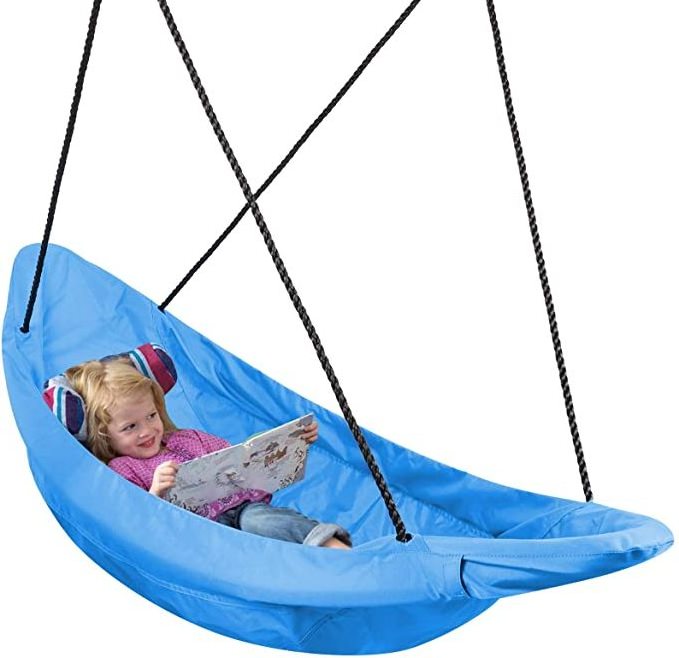 Canoe Tree Swing for Kids and Adults Flying Outdoor Indoor Saucer Hammock