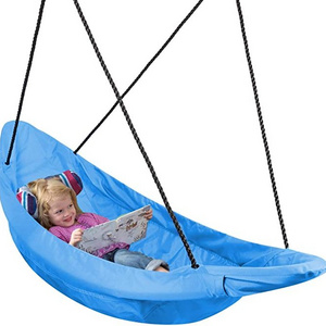 Canoe Tree Swing for Kids and Adults Flying Outdoor Indoor Saucer Hammock