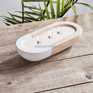 High Quality Wholesale paulownia  wood candle tray set /Oval Wood Dough Bowls Rustic Decorative Tray