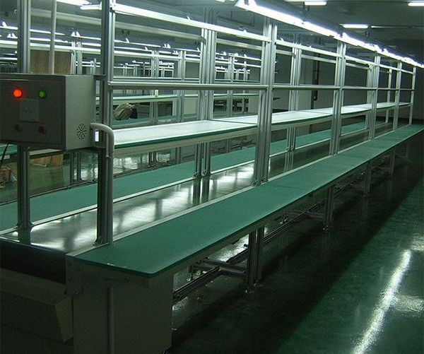 DY151 aluminum profile powered belt conveyor assembly line convey machine equipment