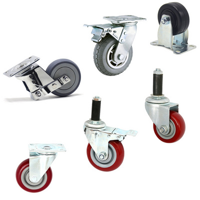 DY77 4 inch 5 inch 6 inch Industrial Iron Pu Swivel Heavy Duty Caster Running Wheels