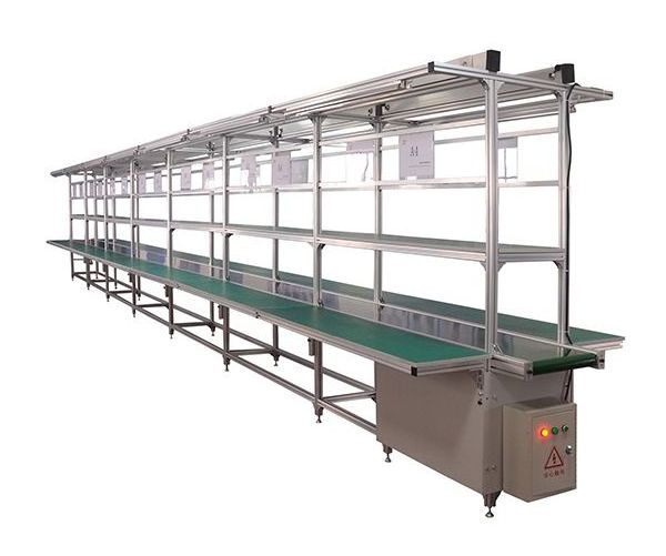 DY151 aluminum profile powered belt conveyor assembly line convey machine equipment