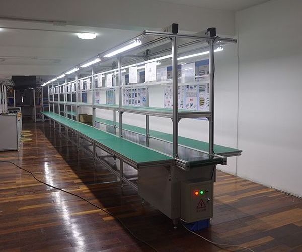 DY151 aluminum profile powered belt conveyor assembly line convey machine equipment