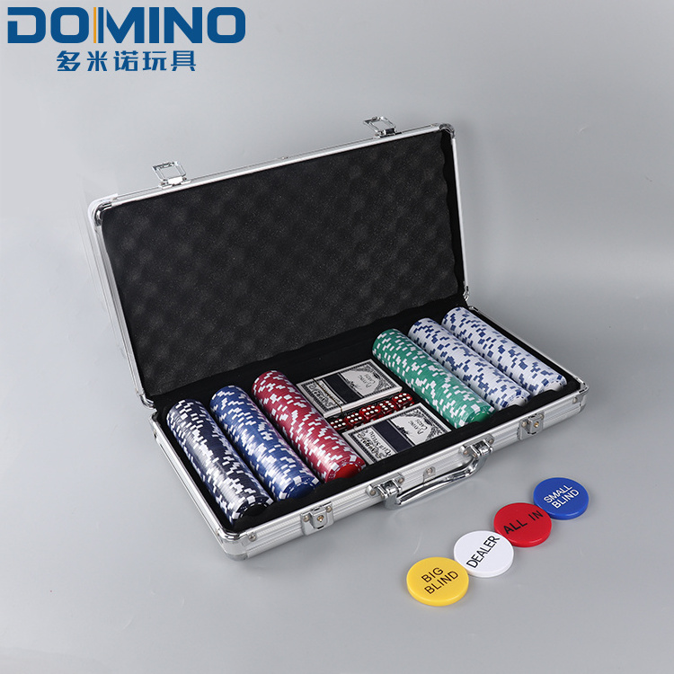 Professional manufacturer custom logo pp/abs  poker chip 300 casino clay iron poker chips set