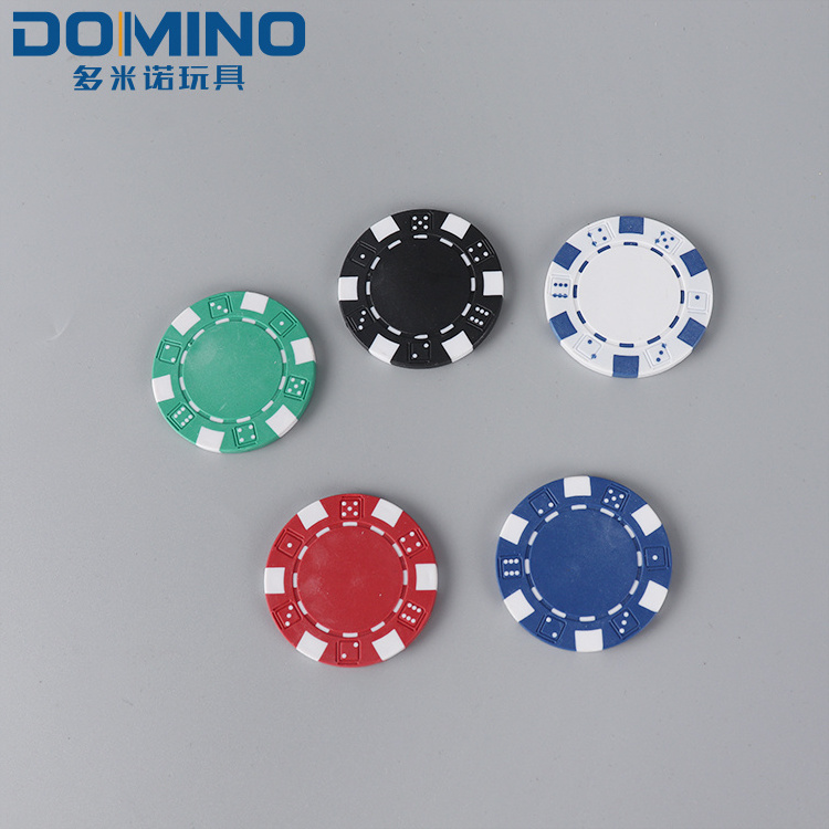 Duominuo 500 pieces Sticker Printed Casino Dice Poker Chips Texas Hold'em Poker Set