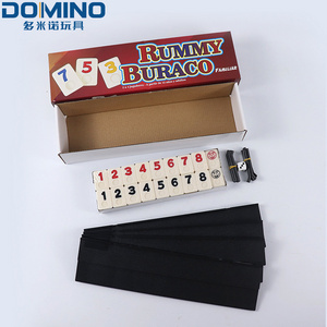 Factory directly custom mahjong rummy set  white Plastic Colorful  rummy games set