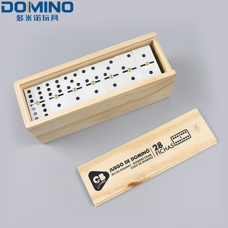 mini domino custom printed domino game set with wooden box