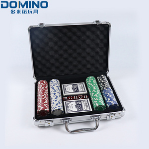 Professional Custom Logo Ceramic Gaming Poker Chips Classic Casino Chips 2 Colors Texas poker chips set