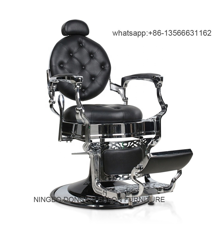 Professional wholesale antique modern heavy duty hydraulic Black and Gold barber shop chair