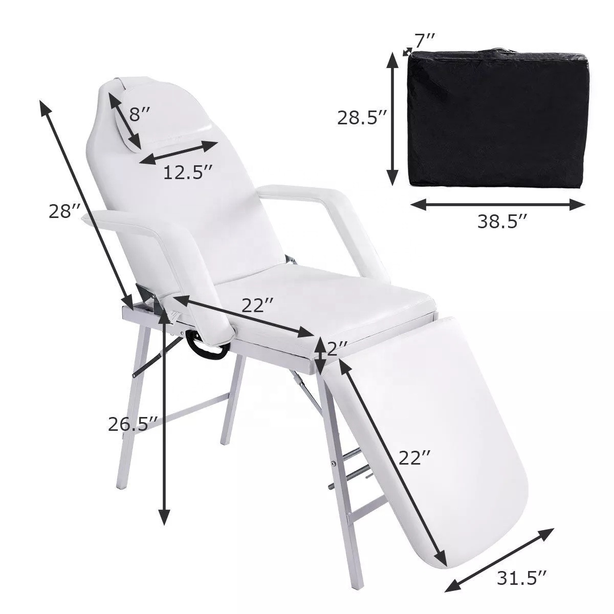 korea hydro portable reclining cheap facial chair beauty salon portable massage bed for sale