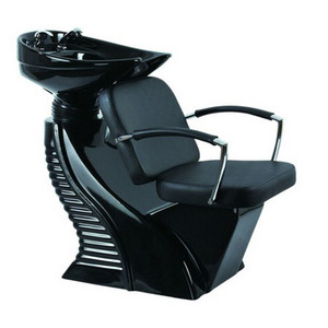 shampoo chair backwash unit / shampoo bowl and chair hair salon furniture / salon gold shampoo chair