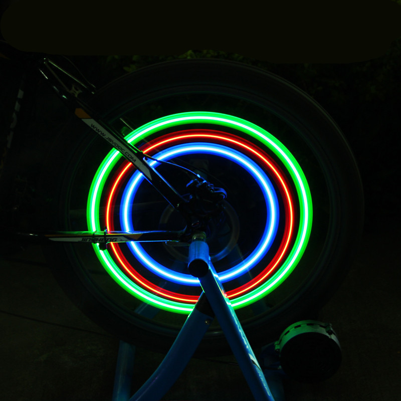 Hot Mini Outdoor Colorful Flashing Waterproof Hotwhells LED Bike Cycle Bicycle Tyre Tire Wheel Spoke Light For Night Riding