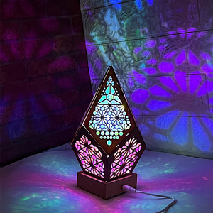 Romantic Atmosphere Decoration Bohemian Style Colorful 3D Projection Hollow RGB LED Starry Star Projector Lights