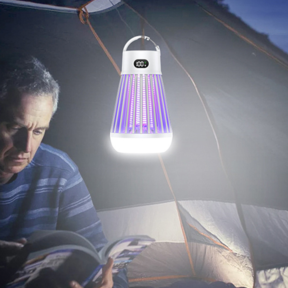 3 In1 Hanging Standing UV Waterproof LED Electric Bug Trap Repellent Zapper Killing Lamp With Night Tent Camping Light Lantern