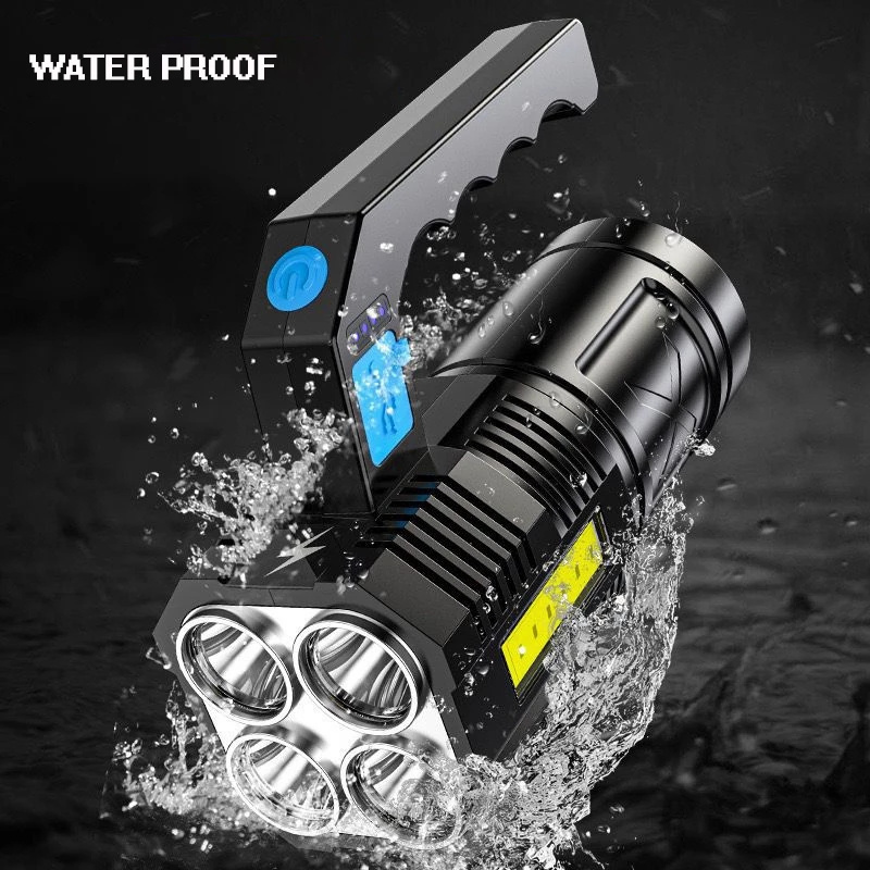 Hot Sale Portable Rechargeable Outdoor Torch Light High Brightness Waterproof LED Flashlights With Side Light