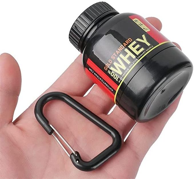 BPA Free Portable Whey Protein Powder Container With Keychain Protein Supplement Funnels