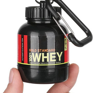 BPA Free Portable Whey Protein Powder Container With Keychain Protein Supplement Funnels