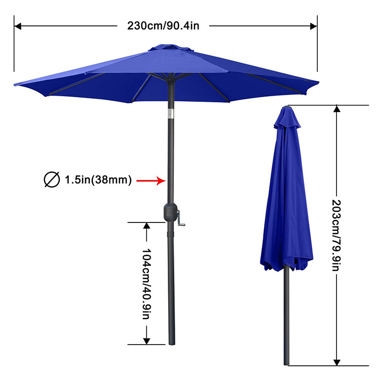 Wholesale Popular Sunshade Custom Printed Luxury Pagoda Big Patio Umbrella Blue Outdoor Stable Beach Garden Parasols Sunshade