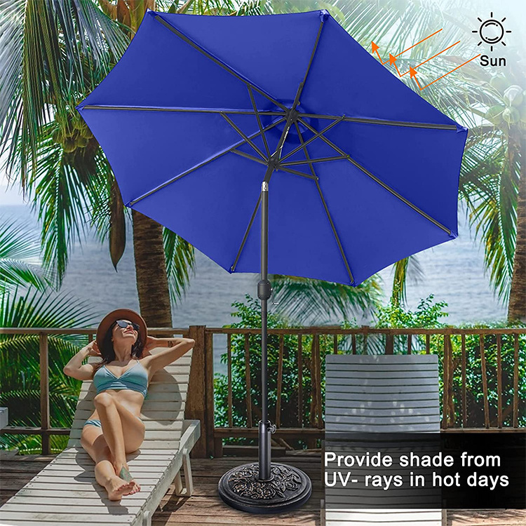 Wholesale Popular Sunshade Custom Printed Luxury Pagoda Big Patio Umbrella Blue Outdoor Stable Beach Garden Parasols Sunshade