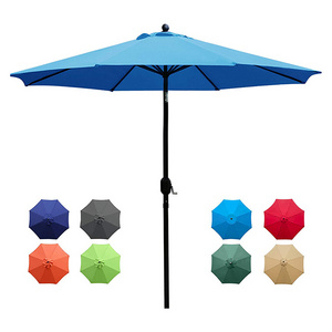 Latest Arrival Cheap Good Quality Sun UV Protect Outdoor Beach Seaside BBQ Relaxation Blue 9ft Patio Umbrella