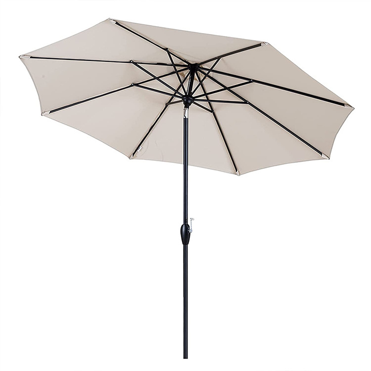 Newest Products Waterproof Outdoor Garden Push Button Tilt And Crank Market Patio Umbrella Outdoor Backyard Cafe Patio Umbrella