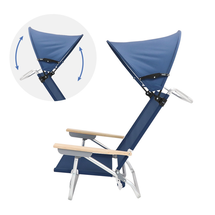 Outdoor Camping Chair From 120Kg Foldable With Aluminum Beach Chairs Pad Beach Lounge Outdoor Chair With Beach Umbrella