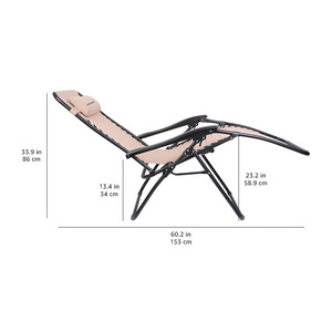 Customized outdoor yard lay out sundale patio hiking beach Textilen chair folding zero gravity lounge chair oversized