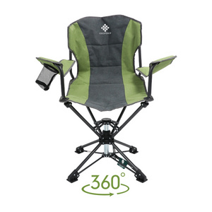 Outdoor Logoed Folding Camp Chair Camping Chair With Pillow Swivel 360 Degree Camping Chair Rv