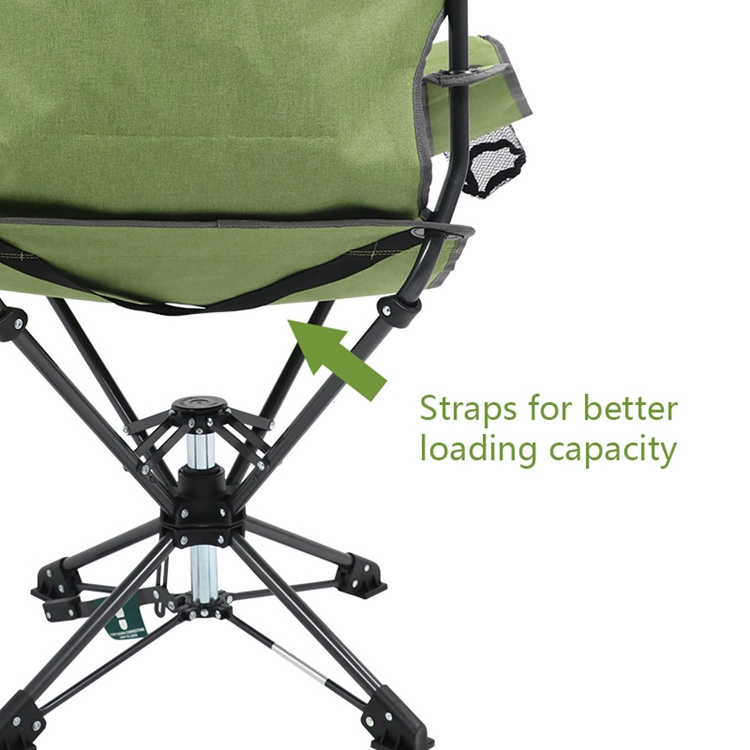 Outdoor Logoed Folding Camp Chair Camping Chair With Pillow Swivel 360 Degree Camping Chair Rv