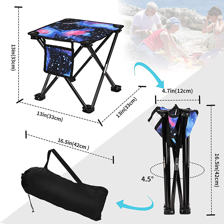 cheap lightweight Folding Cooler Beach Camping Stool Metal Fishing Outdoor Portable Chair Modern Small Travel Seat