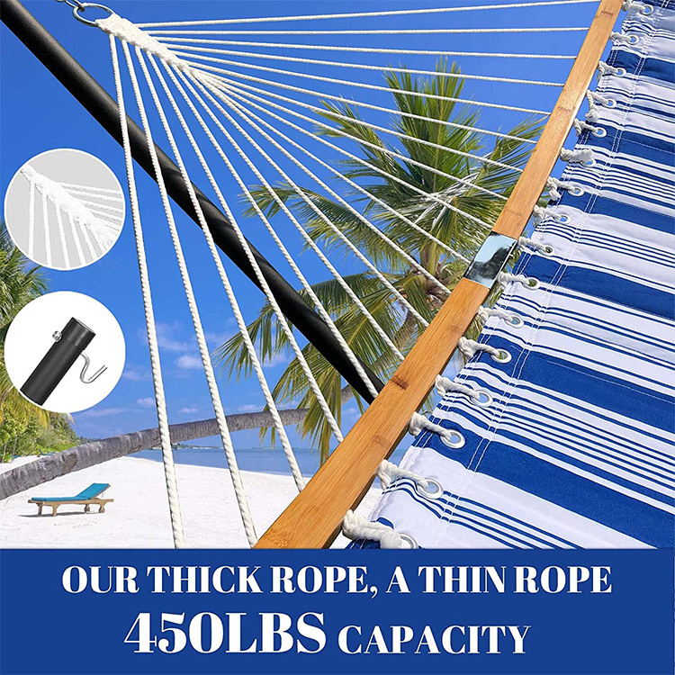 Cheap Air Survival Jungle Nylon Rope Mosquito Netting Hammocks Mesh Cotton Rope Yard Camping Travel Steel Tube Frame Hooks