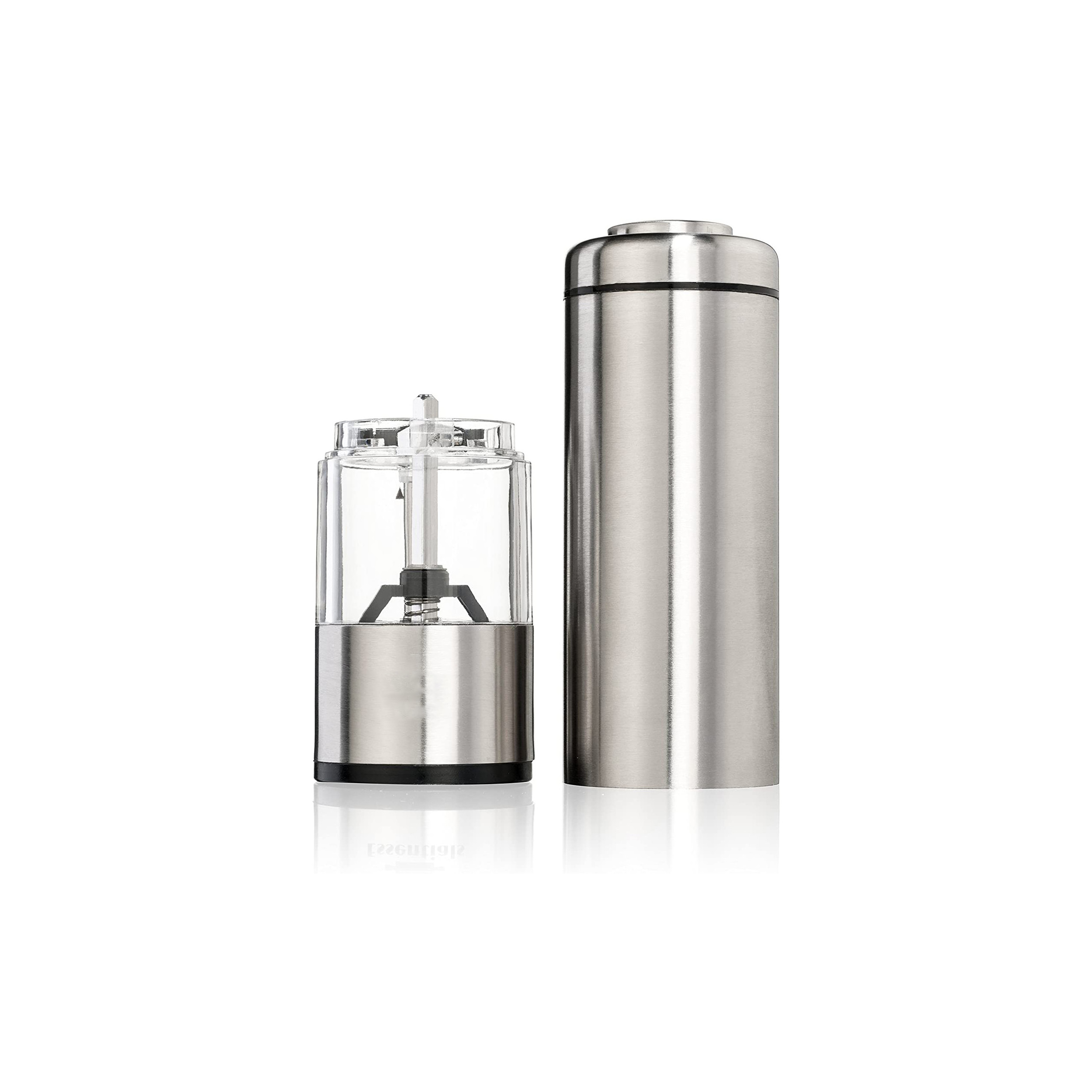 Stainless Steel Electric Automatic Salt and Pepper Grinder Set With Adjustable Coarseness and Light