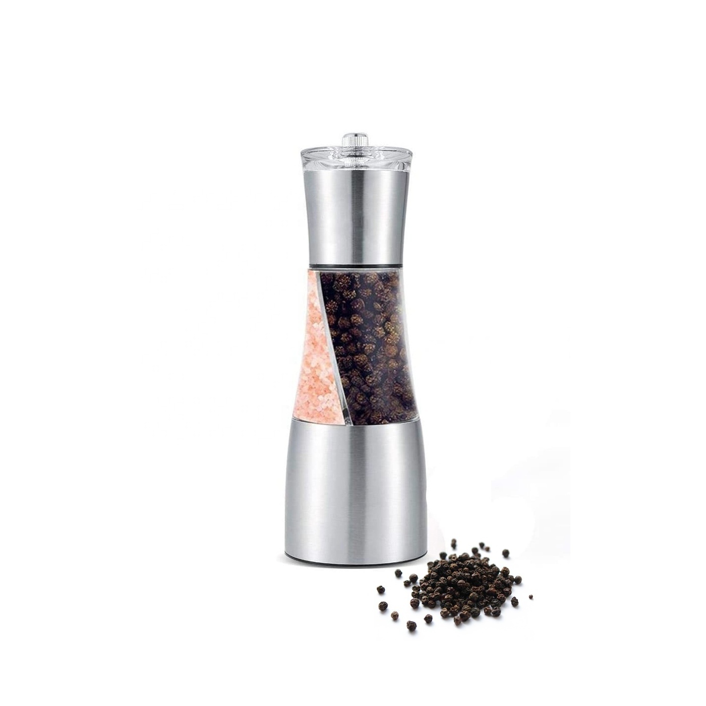 Wholesale Stainless Steel Manual 2 in 1 Salt and Pepper Grinder