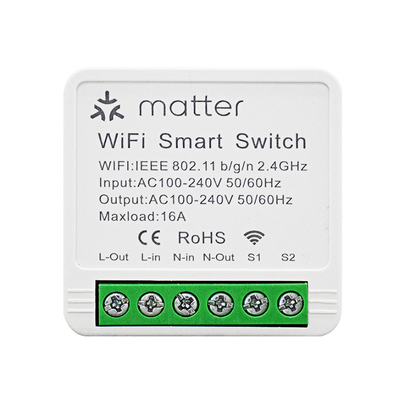 WiFi Matter Smart Universal Breaker 16A Light Intelligent Mini Relay Breaker Switch Smart Home Work With eWelink Homekit Alexa