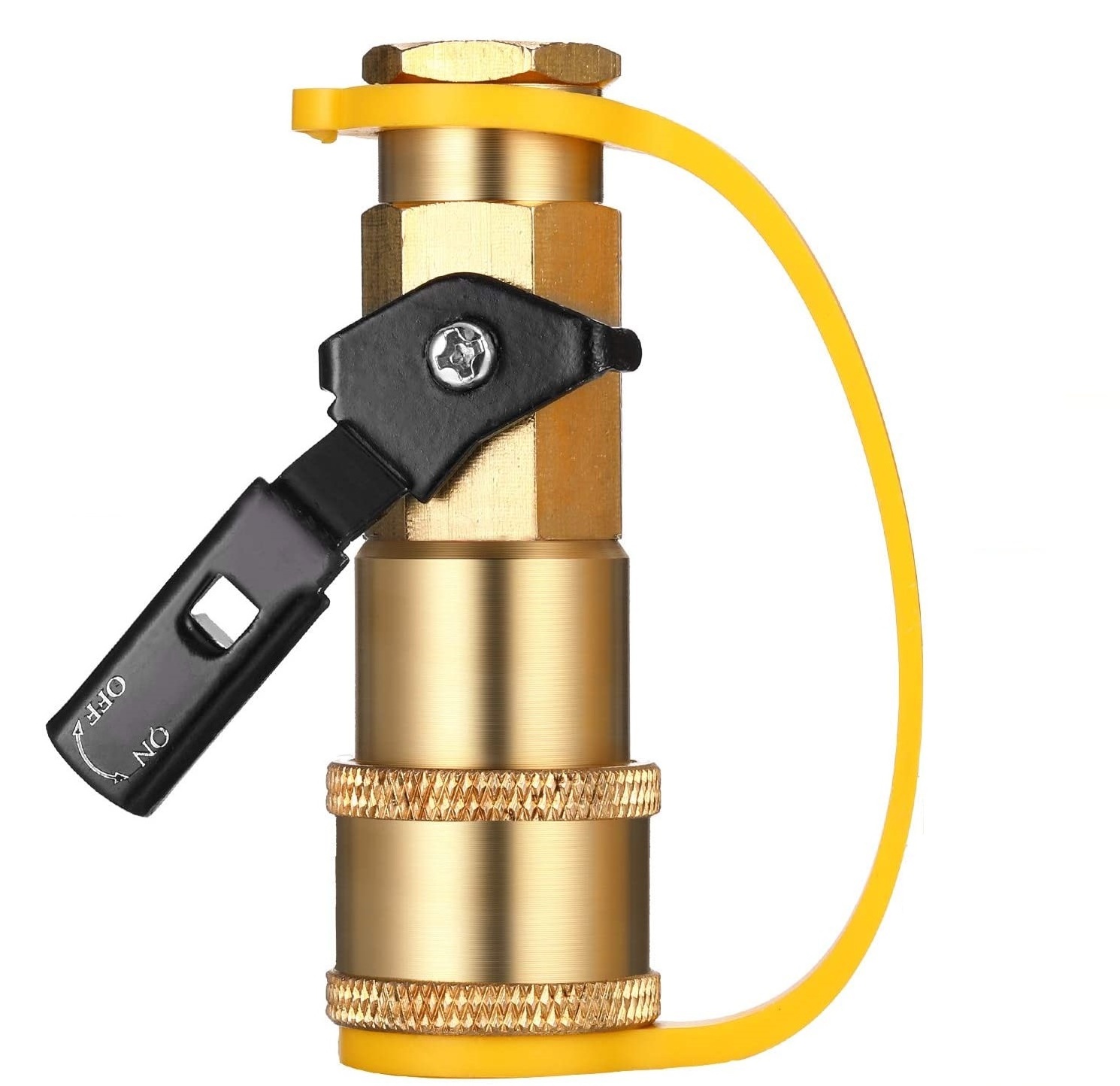 Brass Pipe Fitting  1/4 Inch NPT Female Propane Quick Connecting Adapter 1/4 Inch Shutoff Valve