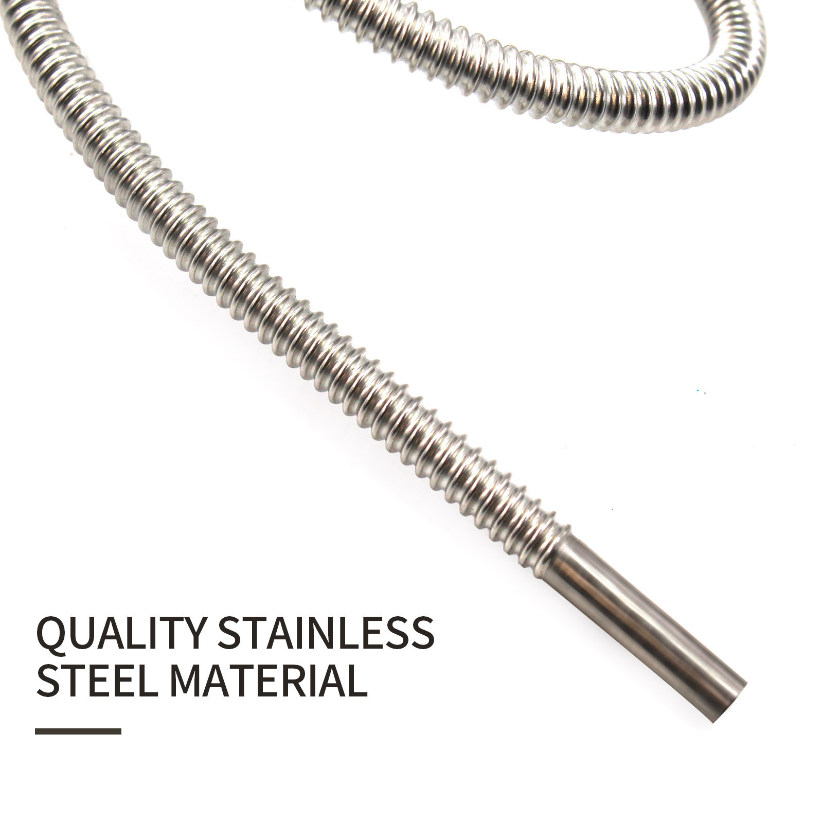 6mm Diameter Stainless Steel Corrugated Flexible Hose Tubing Pipe Gas Line for BBQ Stove Grill, Heating Appliance