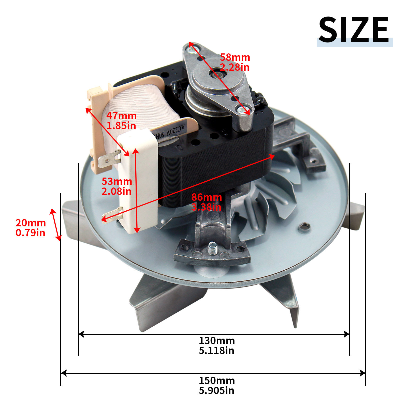 220V High Temperature Single Phase Asynchronous AC220V Electrical Shaded Pole Motor C Frame motor Gas Range Fan motor 2000RPM