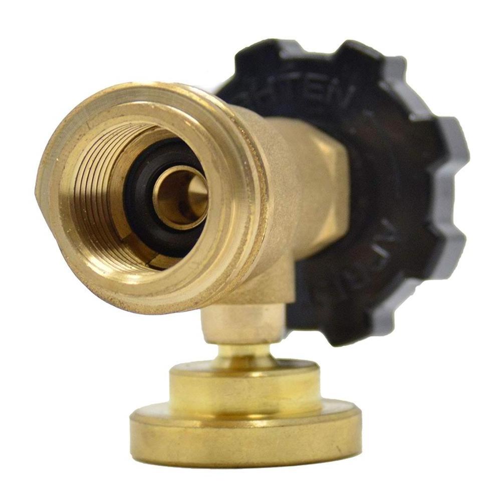 20-50LBs Propane Tank POL Type Brass Adapter With Gauge MetersConverts POL LP Tank Service Valve to QCC1 / Type 1