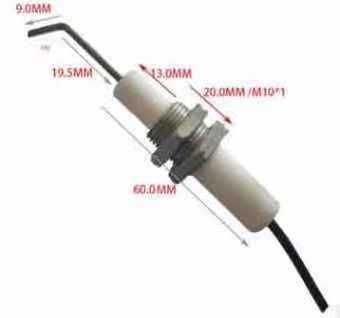 Gas stove ignition accessories push-type ceramic piezoelectric igniter with universal thread ignition curved needle spark plug