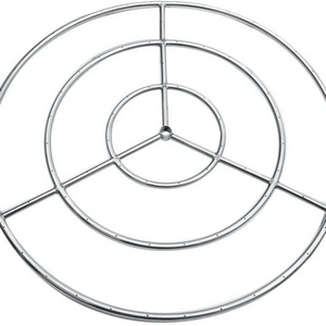 30-inch Stainless Steel Round Fire Pit Burner Ring, Tripple Ring