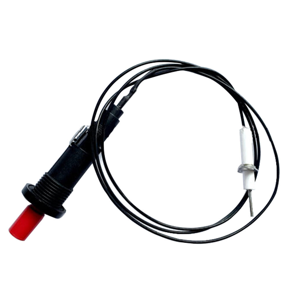 spark plug with push button piezo igniter