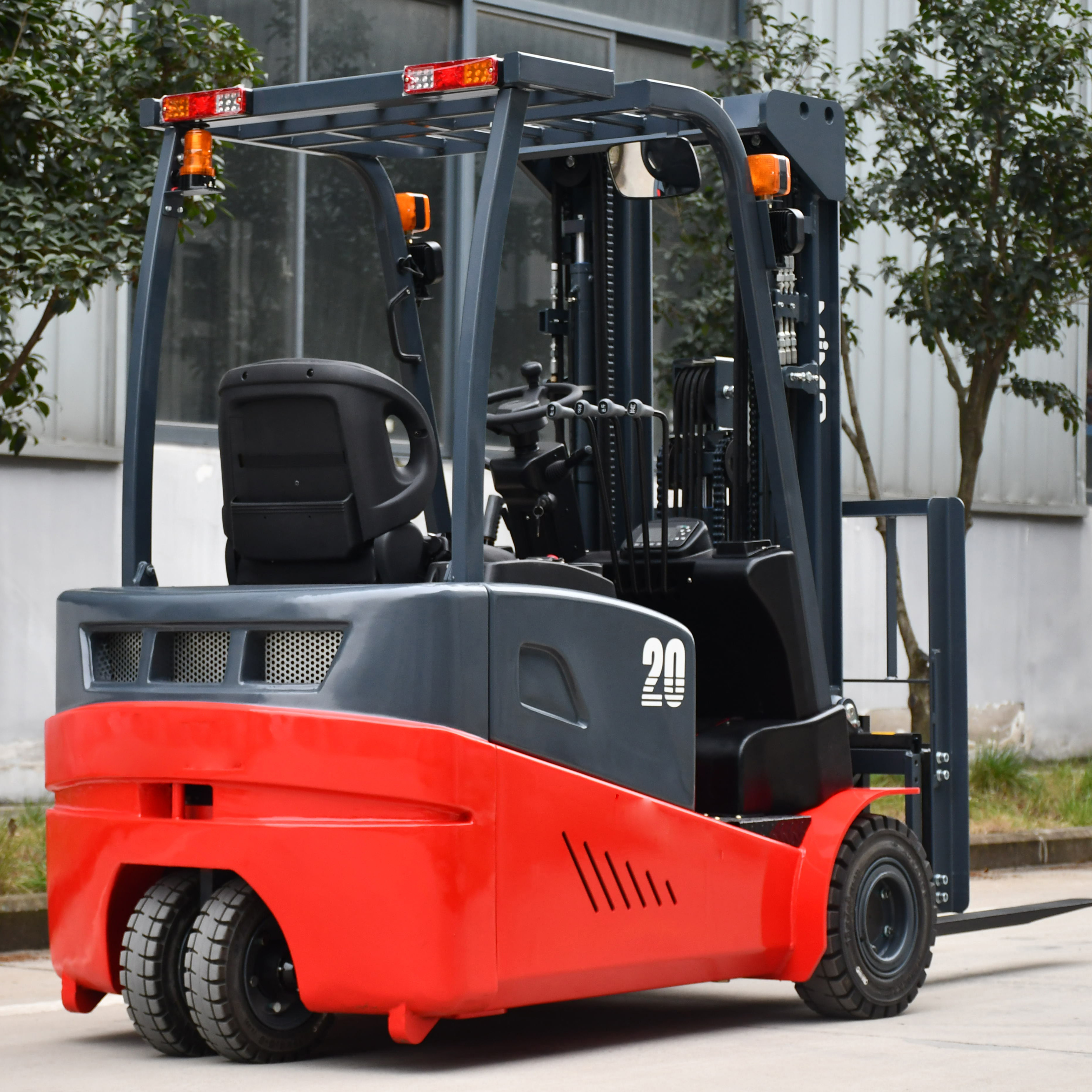 mini electric forklift truck 1.5 ton 1.6 ton  2 ton three wheel forklift with small turning radius 3m-6m solid tires