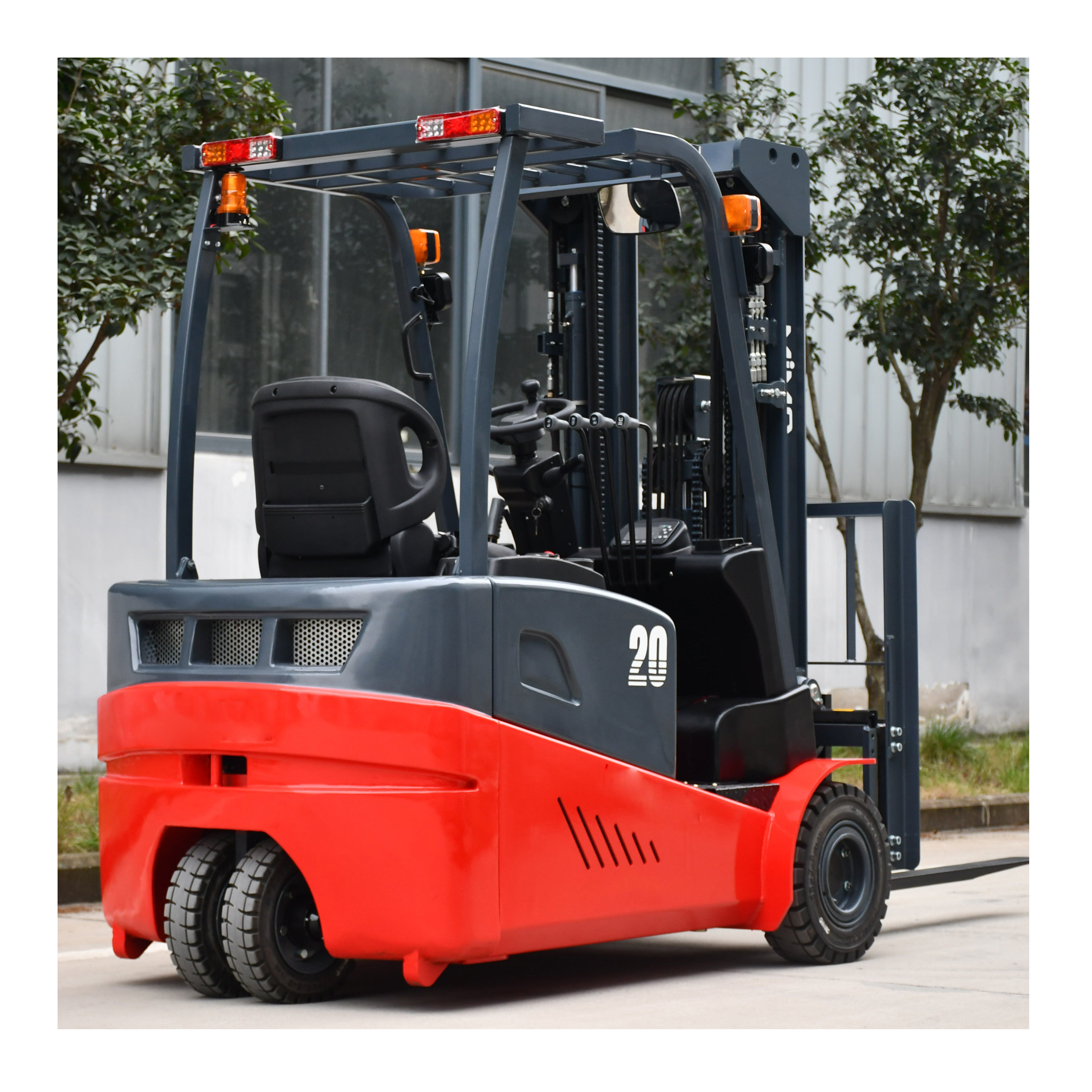 mini electric forklift truck 1.5 ton 1.6 ton  2 ton three wheel forklift with small turning radius 3m-6m solid tires