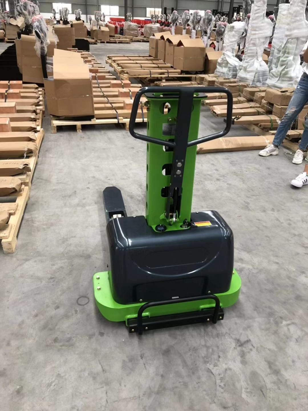 500Kg 1000kg Self -Loading Semi Electric Stacker Portable auto lift self loading pallet forklift with lithium battery