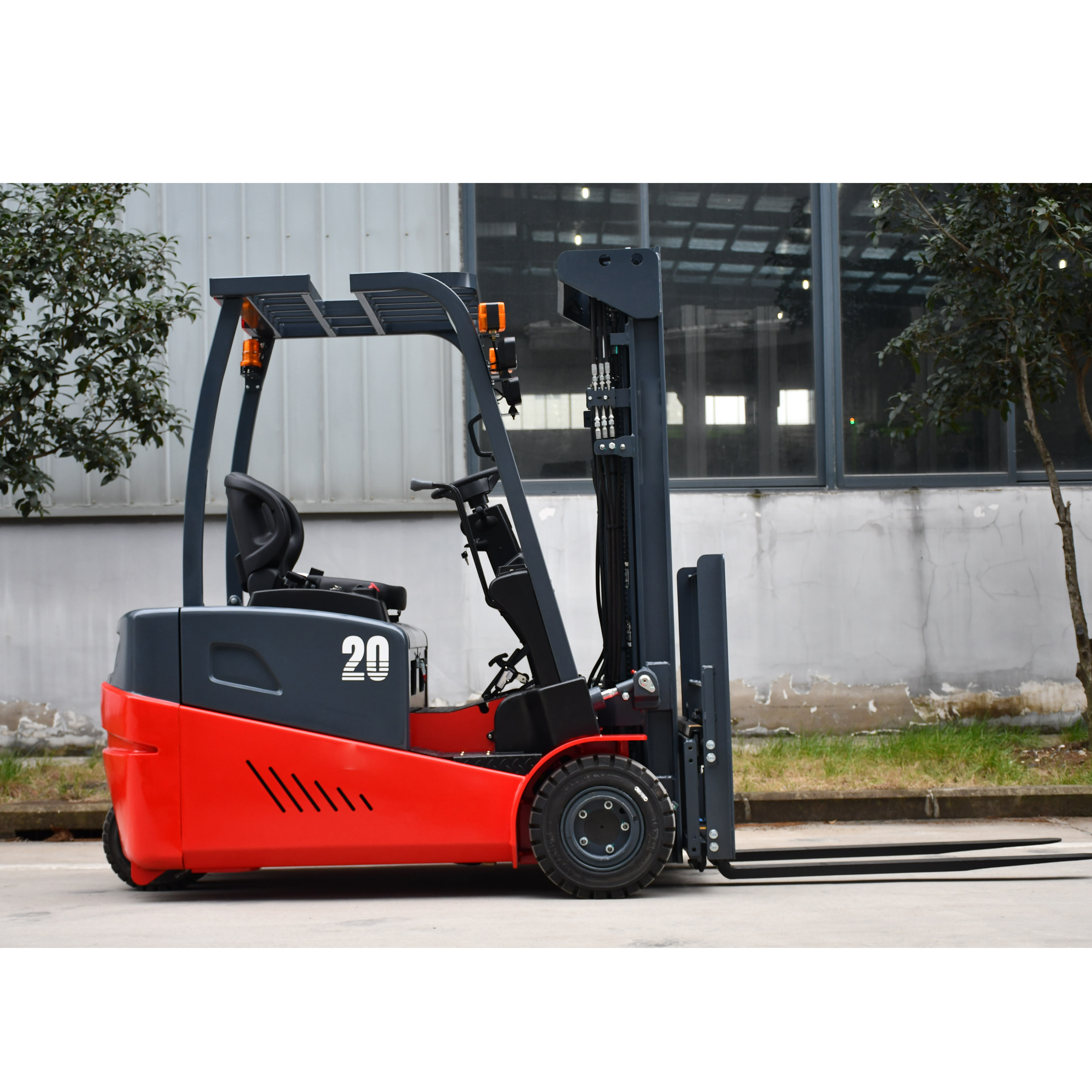 mini electric forklift truck 1.5 ton 1.6 ton  2 ton three wheel forklift with small turning radius 3m-6m solid tires