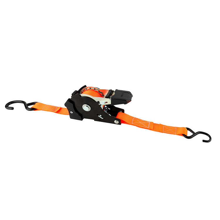 1 inch 25mm 680kg Polyester Auto Retractable Automatic Self Retracting Ratchet Tie Down Strap