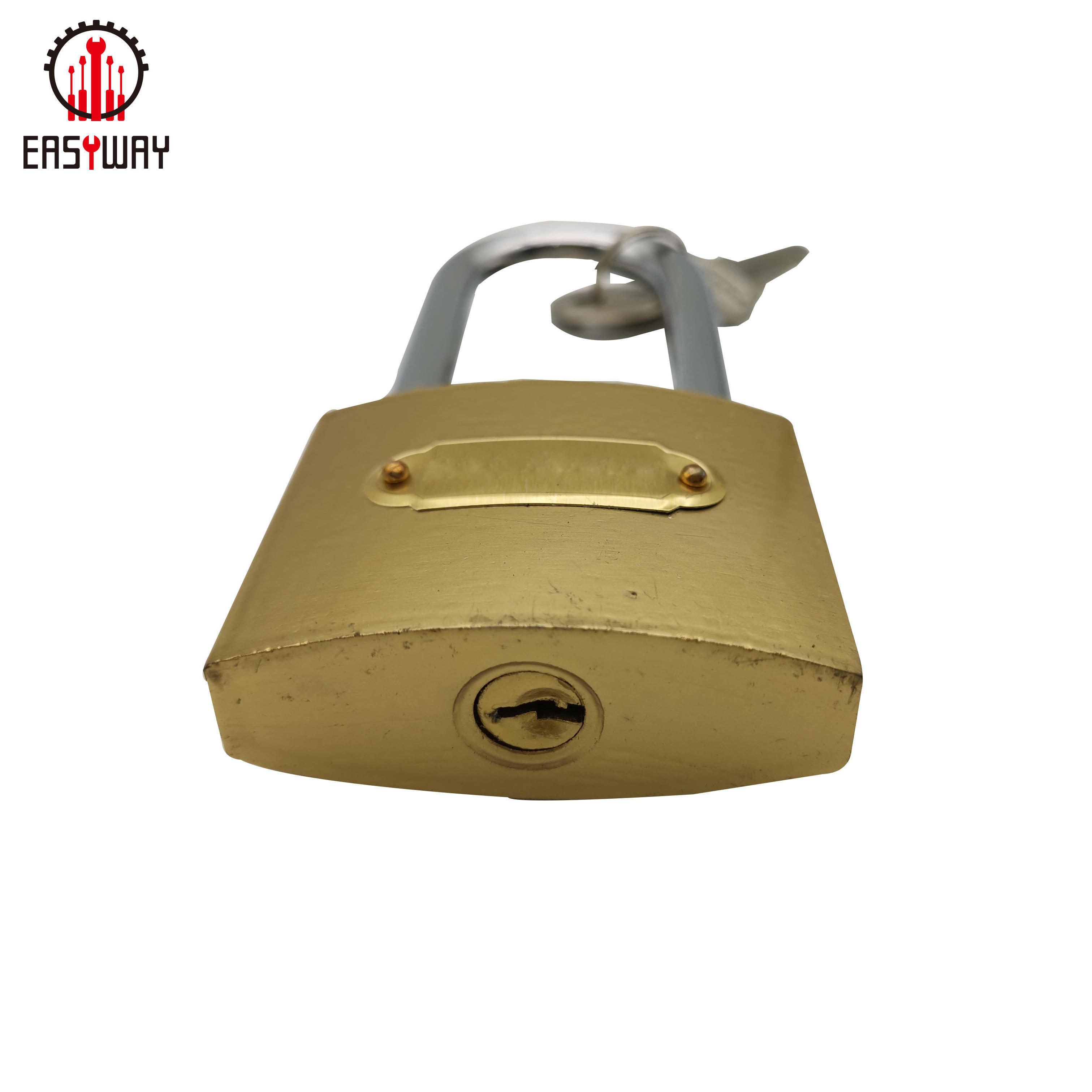 Traditional Waterproof Gold Discus Padlock Portable Stainless Steel Safety Padlock