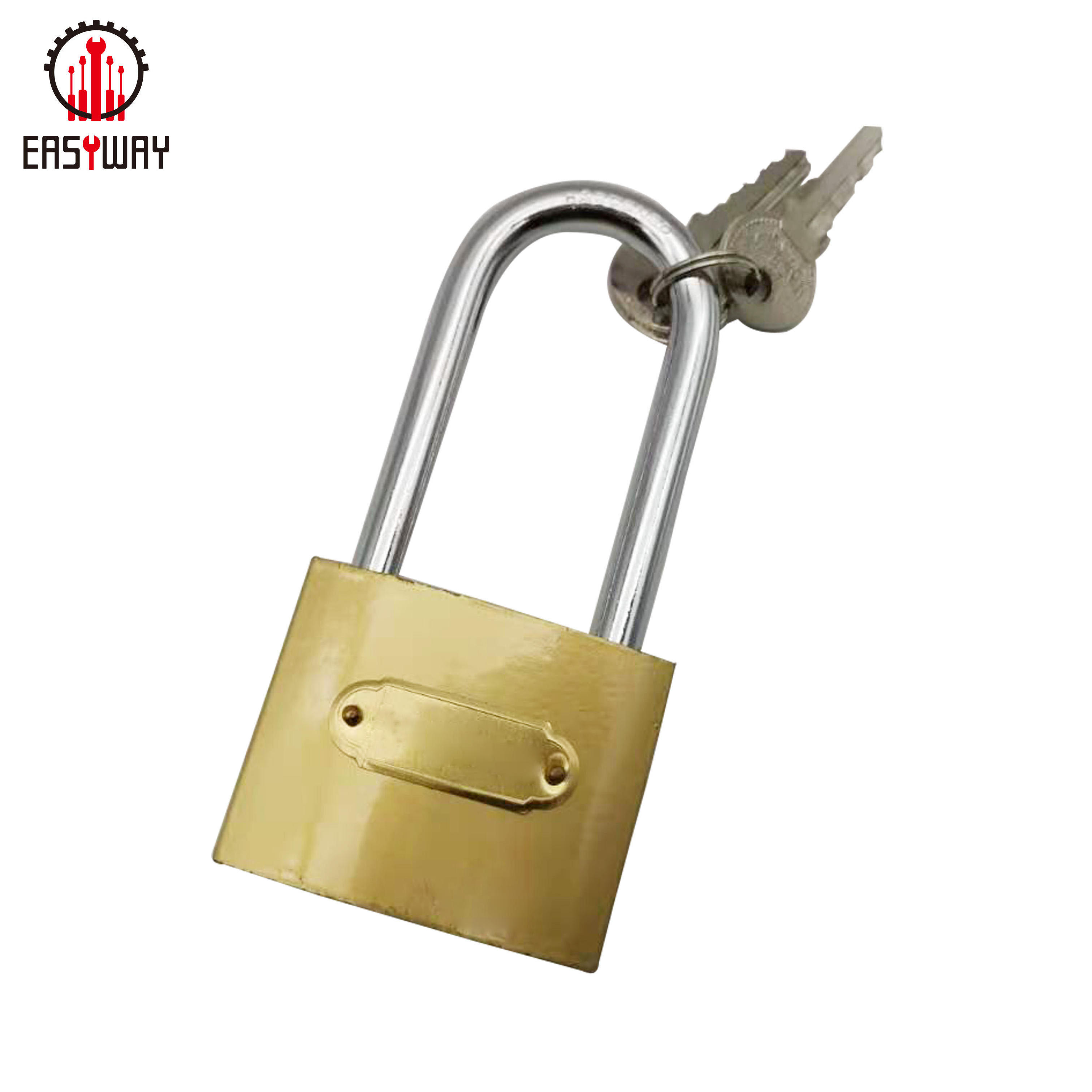 Traditional Waterproof Gold Discus Padlock Portable Stainless Steel Safety Padlock