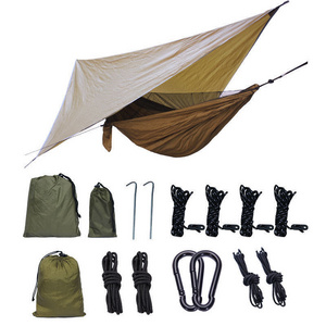 Custom camping Waterproof Tent Outdoor Canopy Tactical hammock Tarp Kit-2 persons for hanging hammock swing tent