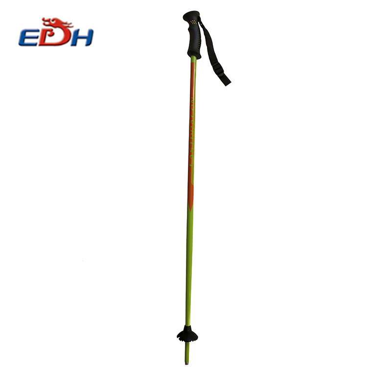 Custom 1 Section Rubber Handle Aluminum Ski Poles On Sale